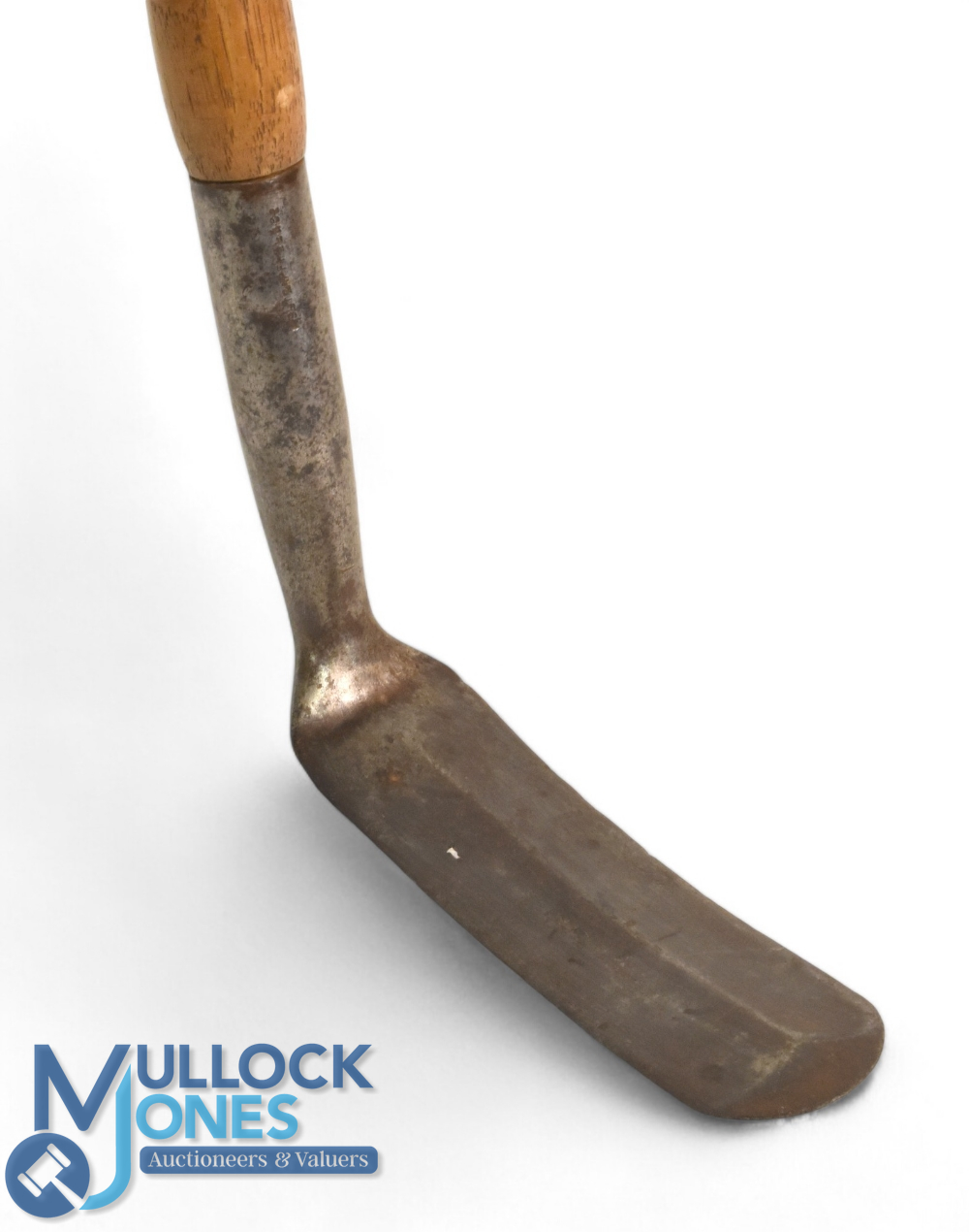 Holtzapffel elongated sharp bladed practice club showing the stamp mark to the hosel and fitted with - Image 2 of 2