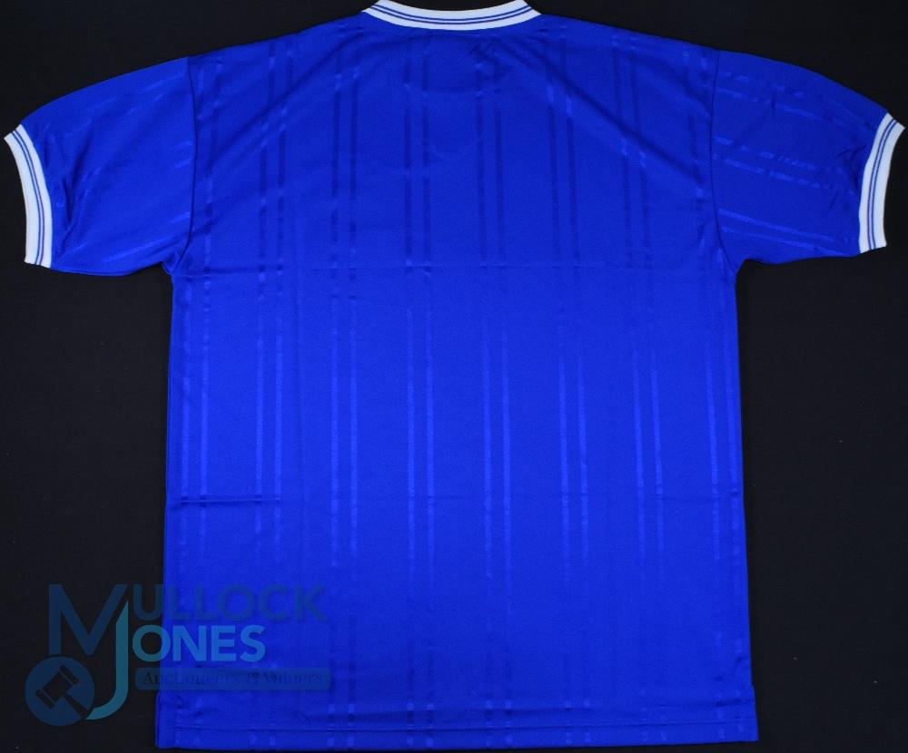 Everton FC home football shirt 1985 European Cup Winners Cup Final by Score Draw, Size XL, Blue with - Image 3 of 3