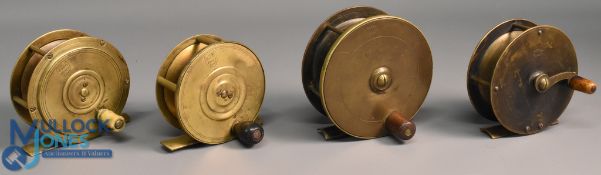 4x Scottish Reels - features 2x Hogg of Edinburgh brass plate wind reels 3 ¼