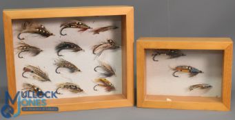 Selection of 18x Gut Eye salmon flies - purportedly some by A.H.E Wood originally purchased in