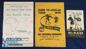 1949 NZ All Blacks Rugby Tour to S Africa Items (3): Small but splendid & attractive 40pp UTC All