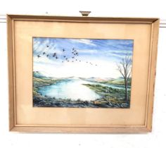 R. MILLER Duck flighting, Linnie, Mhuirich, Tayvallich, Argyll, watercolour, signed and dated 9/7/57