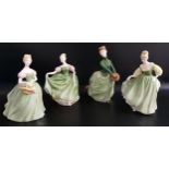 FOUR ROYAL DOULTON FIGURINES comprising Grace, HN2318, 20cm high, Fair Lady, HN2193, 18.5cm high,