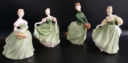 FOUR ROYAL DOULTON FIGURINES comprising Grace, HN2318, 20cm high, Fair Lady, HN2193, 18.5cm high,