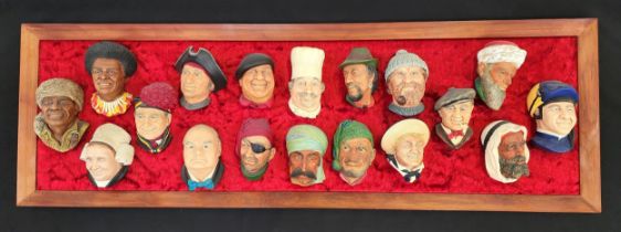 FIFTEEN BOSSON PLASTER HEADS comprising Engineer, USAF Fighter Pilot, two American soldiers,