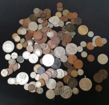 SELECTION OF BRITISH AND WORLD COINS including a 1797 Cartwheel Penny, various Commemorative Crowns,