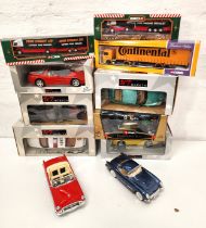 SELECTION OF DIE CAST VEHICLES comprising a Burago Porsche 911, Mira Corvette and a Buick Century,