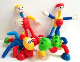 SELECTION OF TOMY POPOIDS with hands, faces and body sections, together with a box of rounded