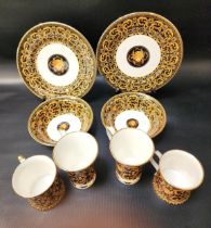 VERSACE ROSENTHAL MEDUSA PORCELAIN SET comprising two mugs, two tapering mugs, two plates and two