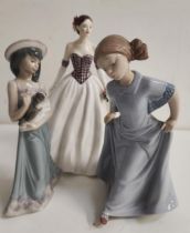 ROYAL WORCESTER FIGURINE Catherine, 24cm high; Nao figurine, My Shoes, 21cm high; and a Lladro