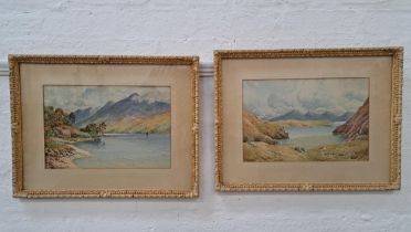 G. HOLMES The Peaks of Skye and Ben Lomond, two watercolours, signed with labels to verso, both 24cm