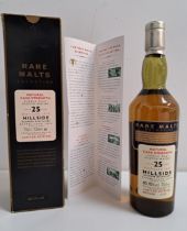 HILLSIDE 25 YEAR OLD SINGLE MALT SCOTCH WHISKY from the Glenesk distillery, Rare Malts Selection.