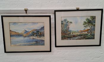 TOM MCNEIL By the burn and By the loch, two watercolours, signed and dated 1929, 23.5cm x 33.5cm (2)