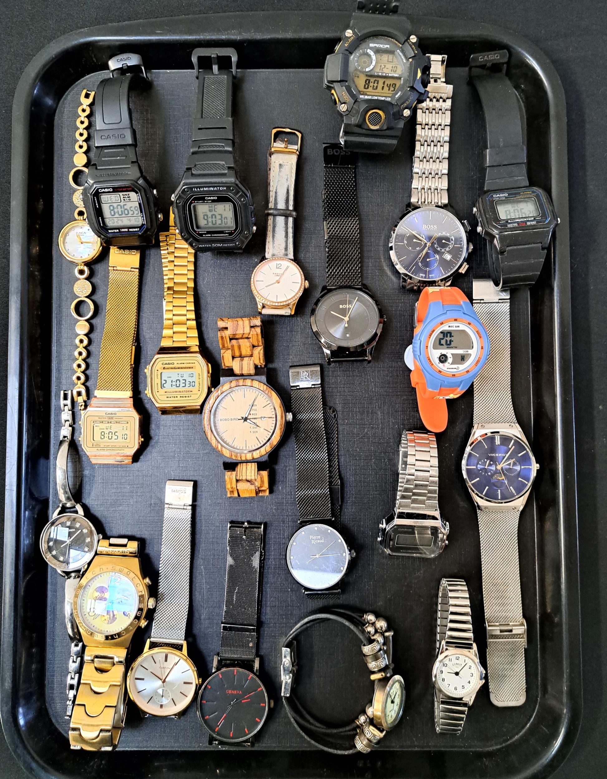 SELECTION OF LADIES AND GENTLEMEN'S WRISTWATCHES including Casio, Radley, Hugo Boss, Seconda,