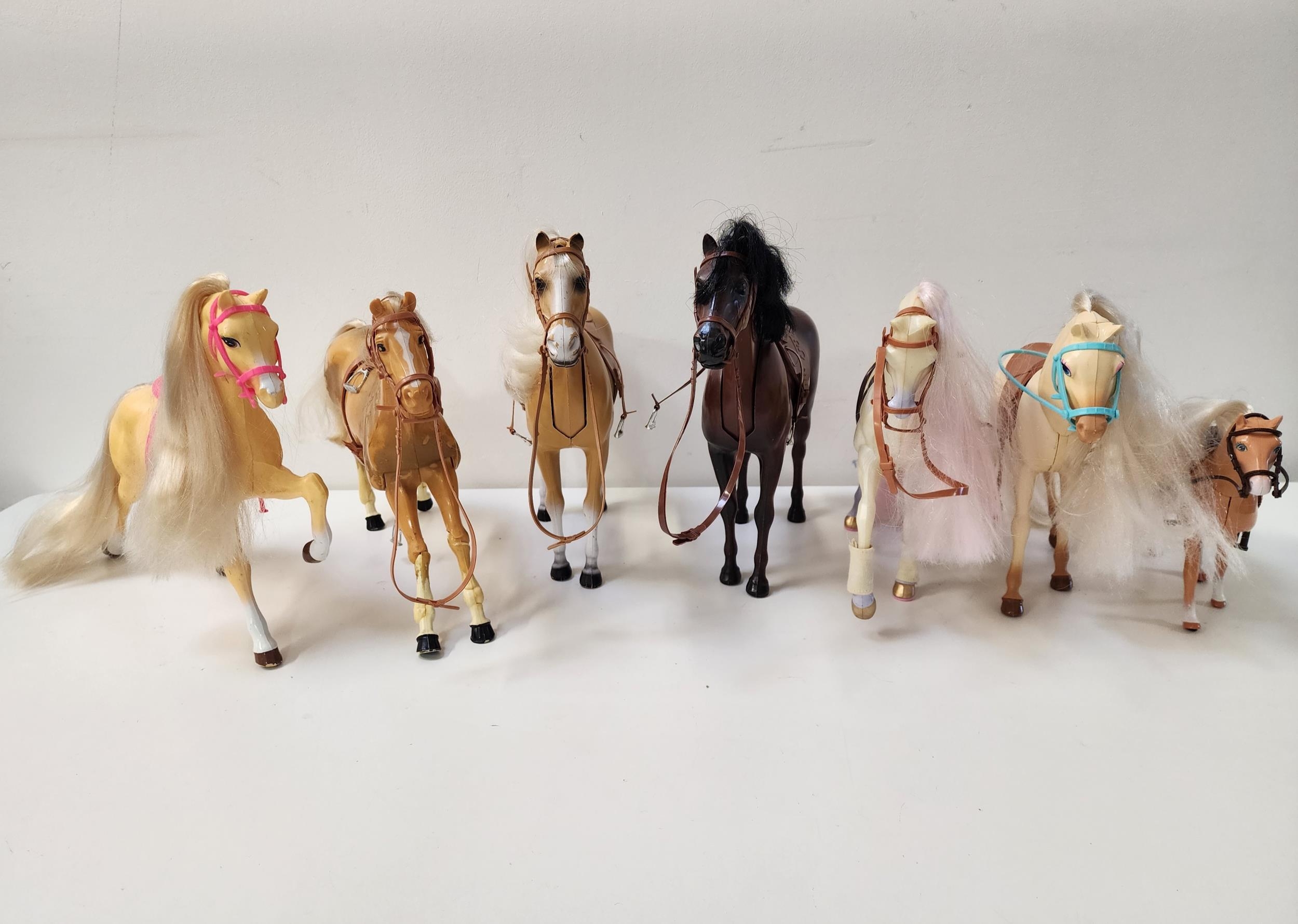 SELECTION OF MATTEL BARBIE HORSES AND HORSE RELATED ACCESSORIES comprising car, with horse box - Image 2 of 8