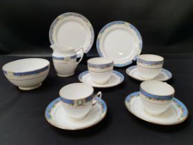 ROYAL ALBERT ORIENT TEA AND COFFEE SERVICE comprising six tea cups and saucers, six coffee cups
