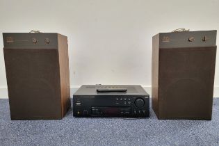 PIONEER STEREO RECIEVER model SX-205RDS, a combination CD/DVD player and amplifier, together with