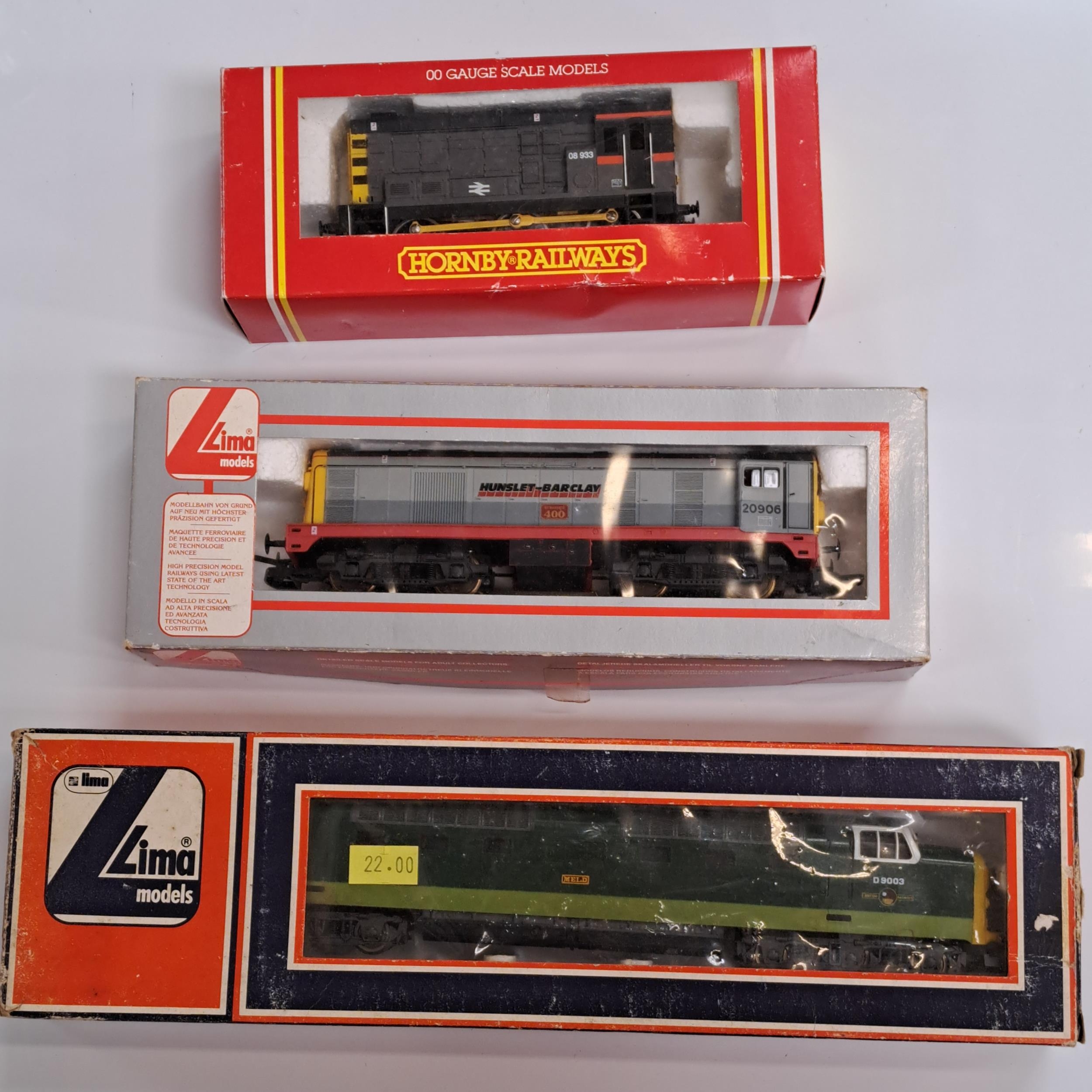 TWO LIMA AND ONE HORNBY TRAINS comprising a Lima reconditioned D9003 Deltic MELD; Lima 204813A5
