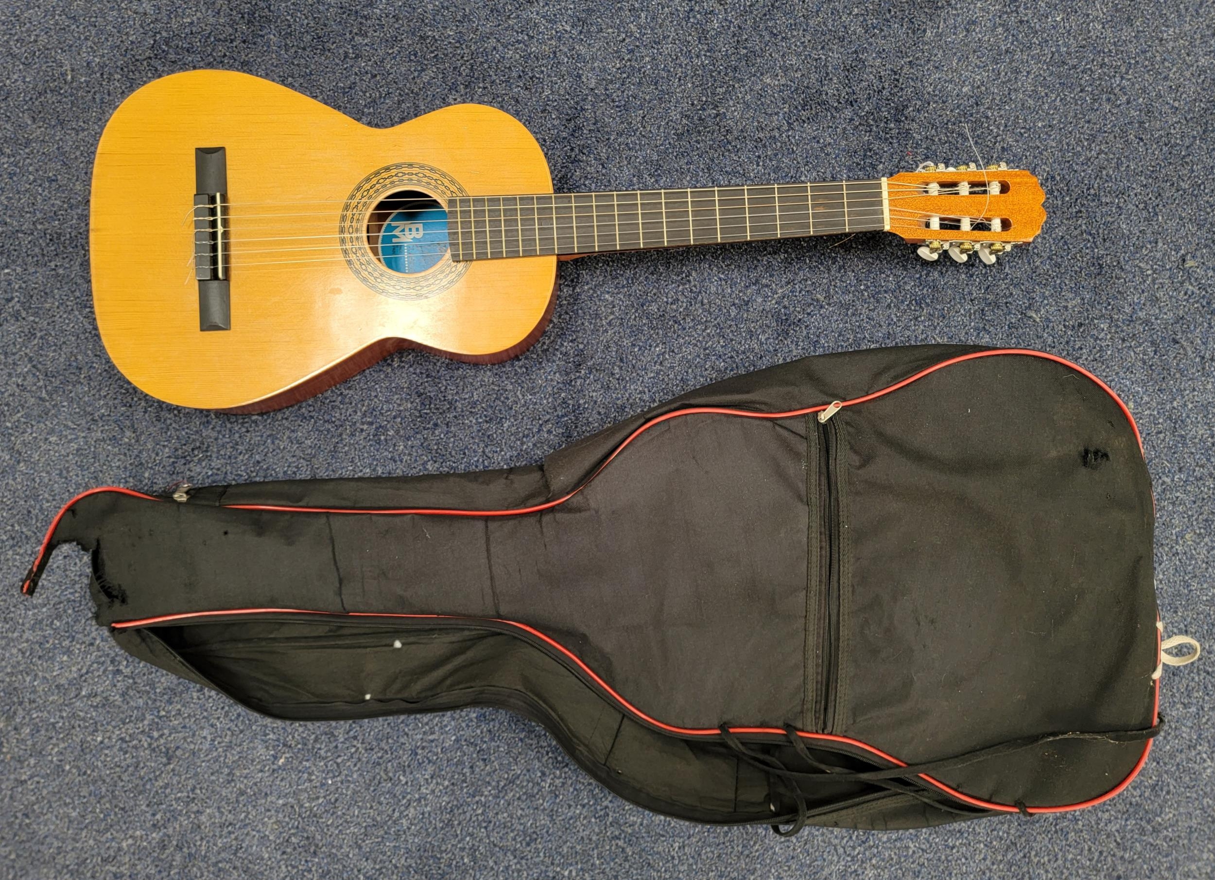 SPANISH BM CLASICO ACCOUSTIC GUITAR with a soft shell case