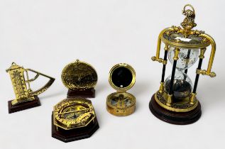 Four various Franklin Mint replica brass instruments and dials, comprising, The Maritime