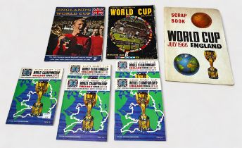 Five Jules Rimet Cup World Championship, England 1966 Official Souvenir Programmes, together with,