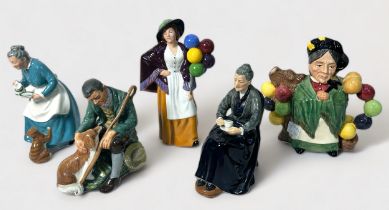 Four assorted Royal Doulton character figures, comprising, The Favourite HN2249, The Cup of Tea