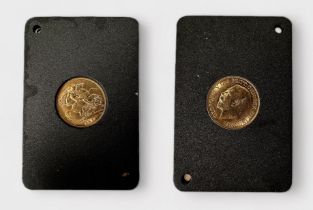 A George V Gold Half-Sovereign, 1914, 22ct, 3.99g, about VF, in two-piece plastic capsule, fitted