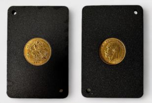 A George V Gold Half-Sovereign, 1911, 22ct, 3.99g, about VF, in two-piece plastic capsule, fitted