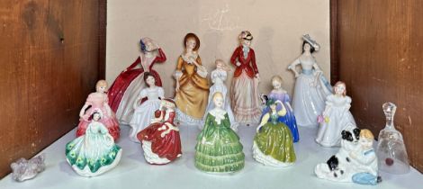 A collection of fourteen assorted Royal Doulton figures, of various sizes and collections, to