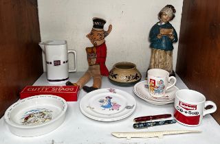 A mixed lot comprising collectables and ceramics, to include, a Conway Stewart 388 blue mottled