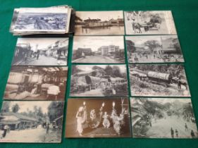 A decent selection of approximately 153 standard-size postcards of India, Ceylon (Sri Lanka) and