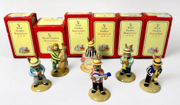 Six boxed Royal Doulton Bunnykins limited edition figures from the Jazz Band Collection, comprising,