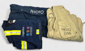 A collection of assorted London 2012 Olympic utility/staff jackets and gilets including photographer