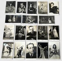 A collection of 66 assorted monochrome photographs depicting ballet dancers, thirty-two of which