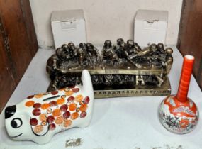 A mixed lot comprising, assorted ceramics including, a boxed pair of Royal Doulton lead crystal ‘