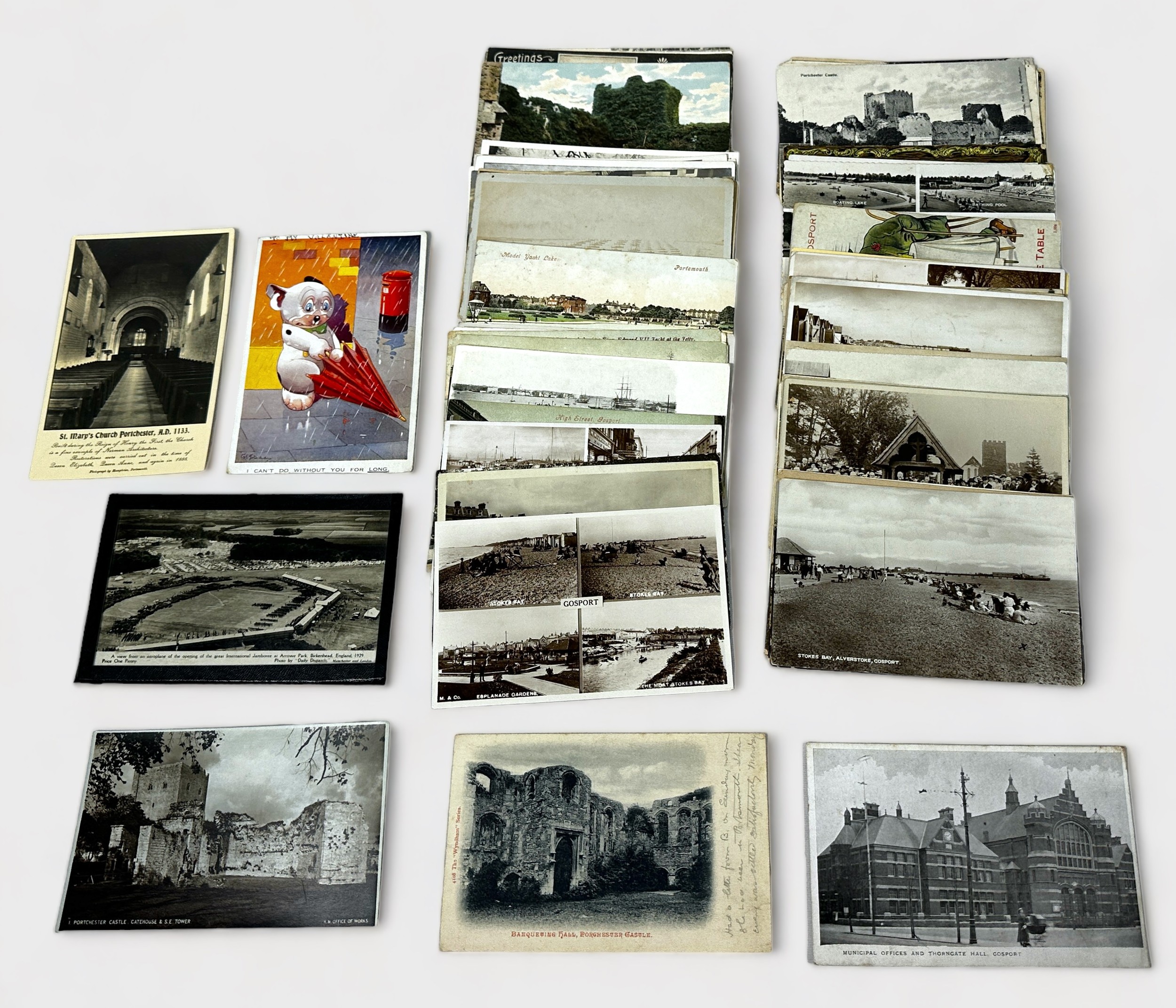 A collection of approximately 70 assorted topographical postcards relating to Gosport and