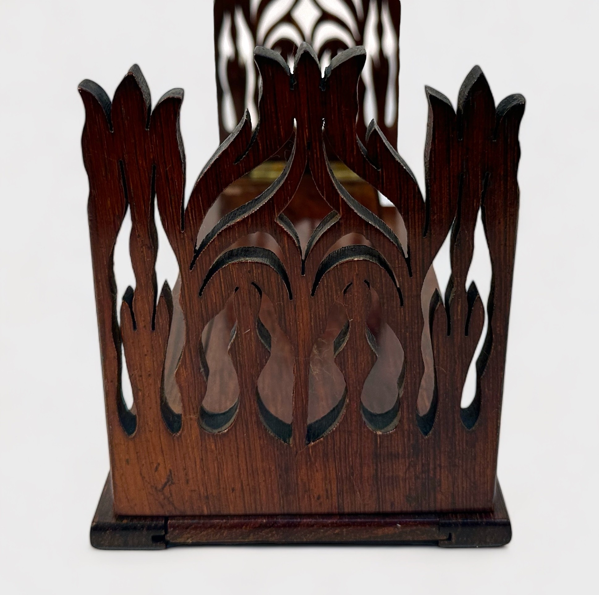 A Gothic Revival-style rosewood extending book slide, with shaped and pierced ends - Image 3 of 3