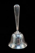 A silver hand-bell, Birmingham, 1956, 3.54ozt, 11cm high