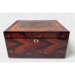 A Rapport London burr wood effect watch box, with lined and compartmented interior with eight