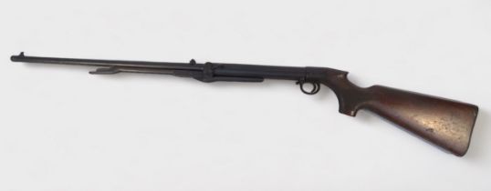 An Edwardian B.S.A. Improved Model D .22 Air Rifle, Underlever cock, thumb-lever to open/close