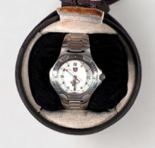 A Tag Heuer Kirium WL1210 stainless steel, mid-size, quartz wristwatch, the white enamel dial