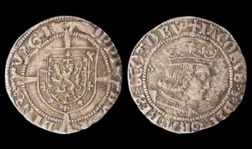 James V Scotland (1513-1542) Silver 1 Groat, Type III, Obverse: type III.7, usual ‘A,’ and usual ‘