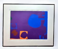 Patrick Heron (British, 1920-1999) ‘Blue and Deep Violet with Orange, Brown and Green: April