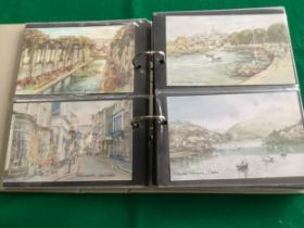 An album containing 110 modern postcards from original watercolours by David Skipp, published and