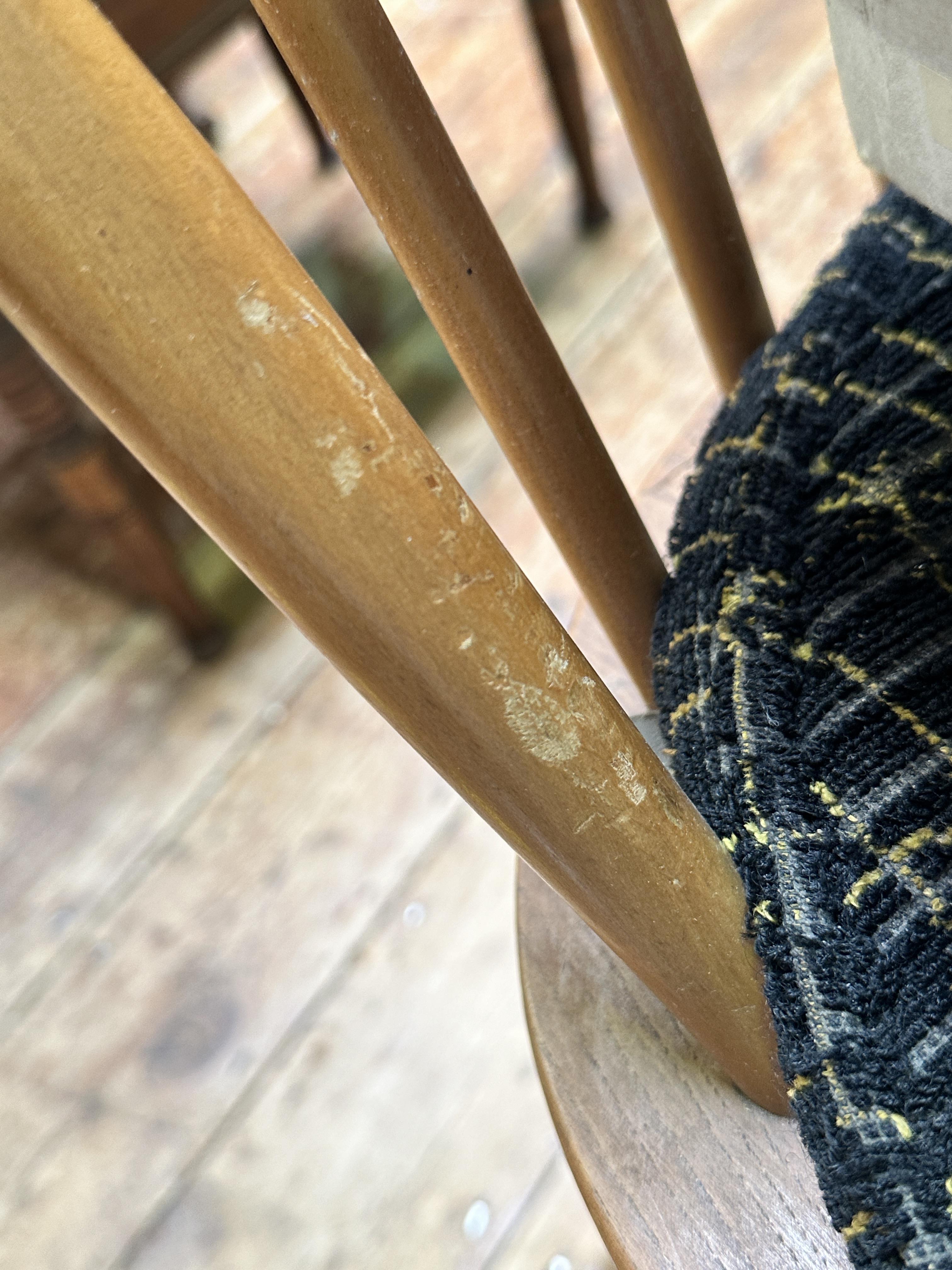 An Ercol blonde elm drop-leaf dining table, model 383, raised on squared, tapering supports, 136cm - Image 4 of 8