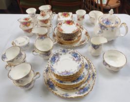 Two Royal Albert part tea sets, comprising, Old Country Roses and Midnight Rose patterns,