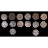 Nine fantasy/ collection filler coins including William IV Crown 1831, William III Crown 1700,