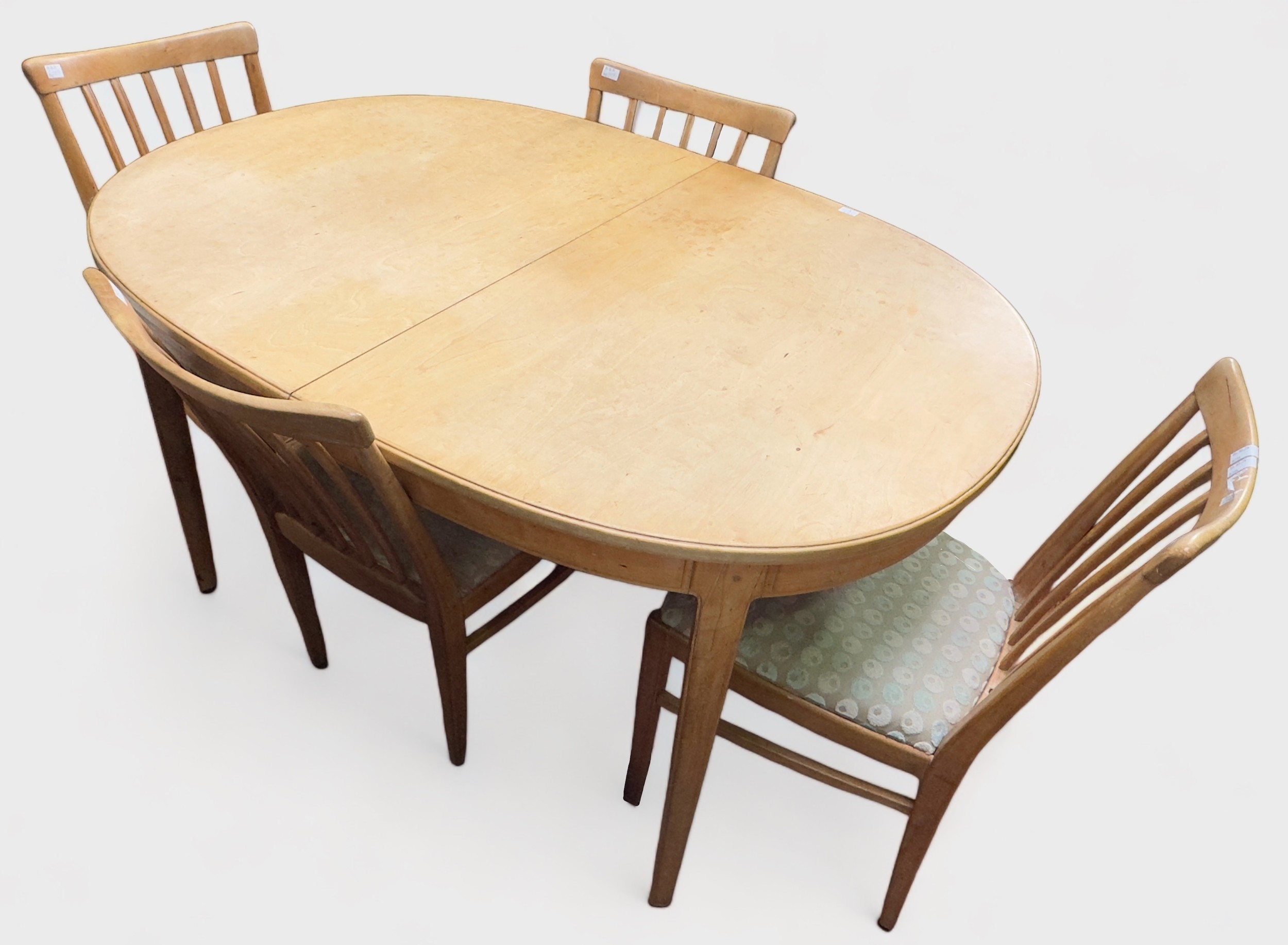 Carl Malmsten (Sweden, 1888-1972) A 'Herrgården' light burr wood extending dining table, with two