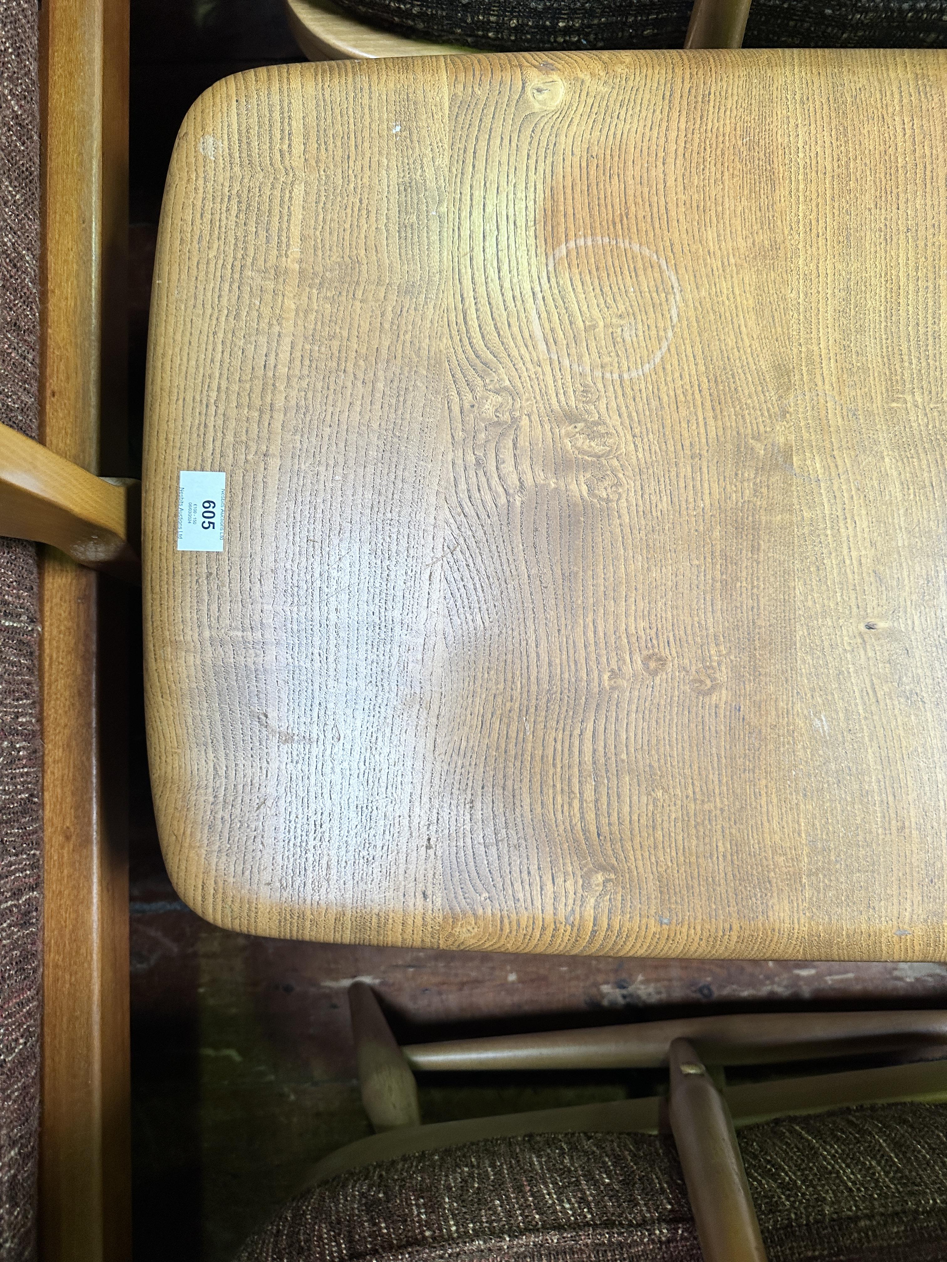 An Ercol blonde elm Windsor low coffee table, model no. 459, of rectangular form, with rounded - Image 4 of 6