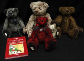 Four assorted Dean’s Rag Book limited edition teddy bears with growlers, comprising Bentley, Rouge